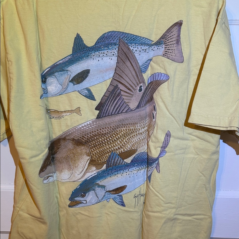 Guy Harvey Yellow Ocean Fish Tee - Picture 6 of 6